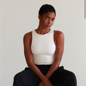 NWOT RE ONA EVERYDAY BODYSUIT in White Size Small